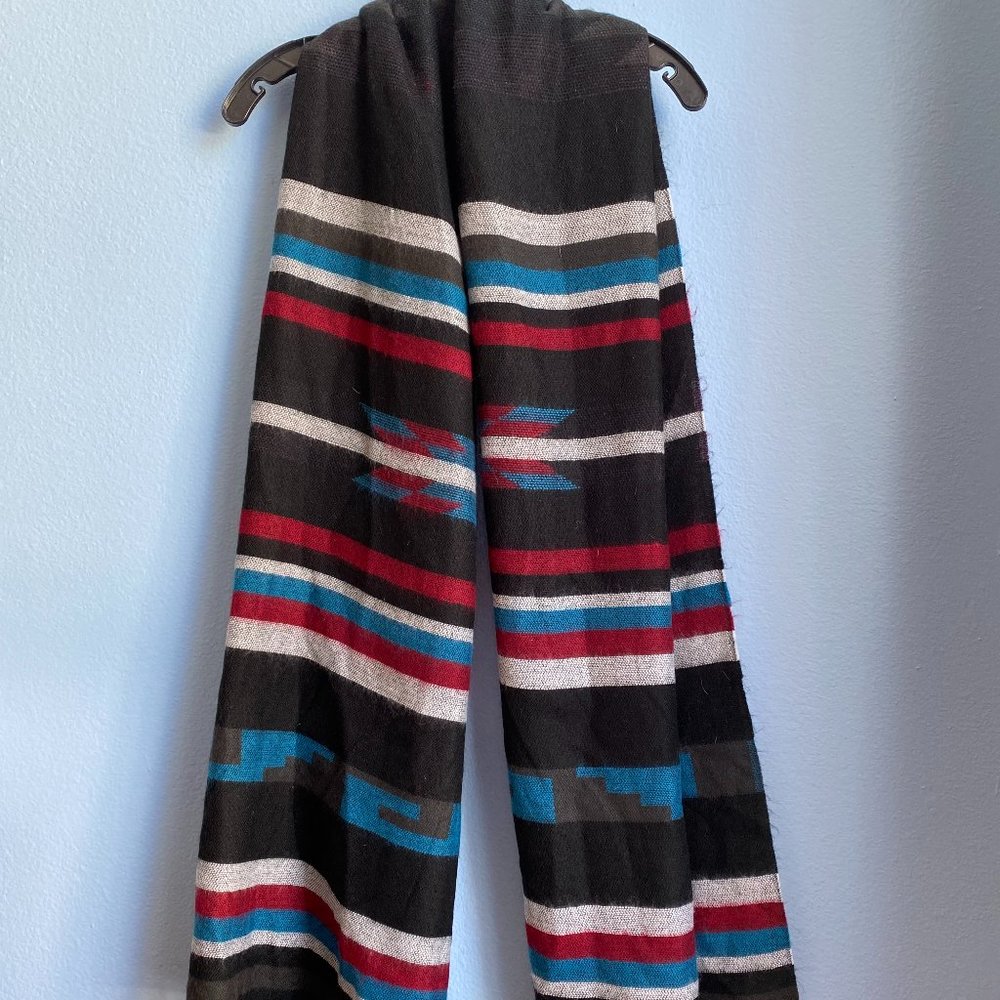 Black Patterned Scarf